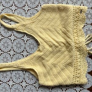 Yellow Crochet Tank Top